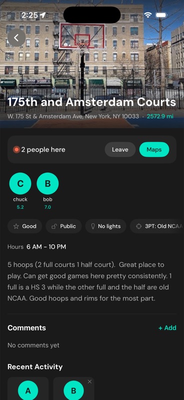 Live Check-ins