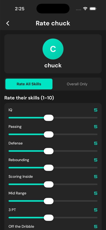 Rate Players